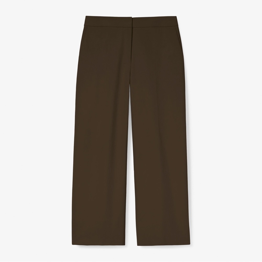 MM LAFLEUR The Anderson Wide Leg Pant Olive Green Cropped Minimalist Office - Picture 12 of 15